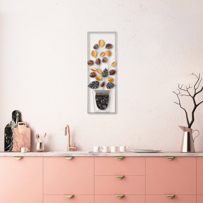 Wallity Alder - 077 Escultura de pared de metal multicolor